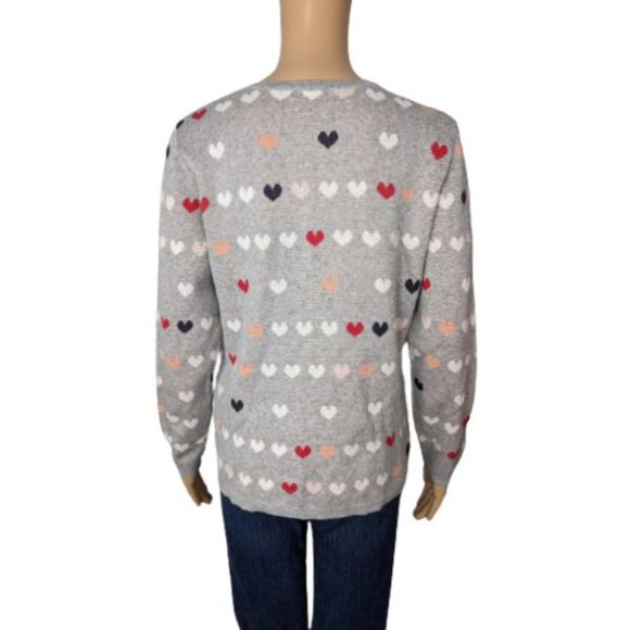 Christopher & Banks Heart Print Button-Front Cardigan S - Picture 6 of 8